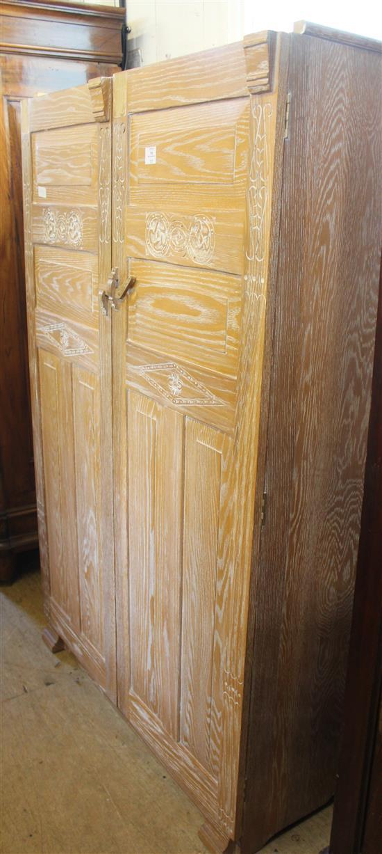 Limed oak wardrobe